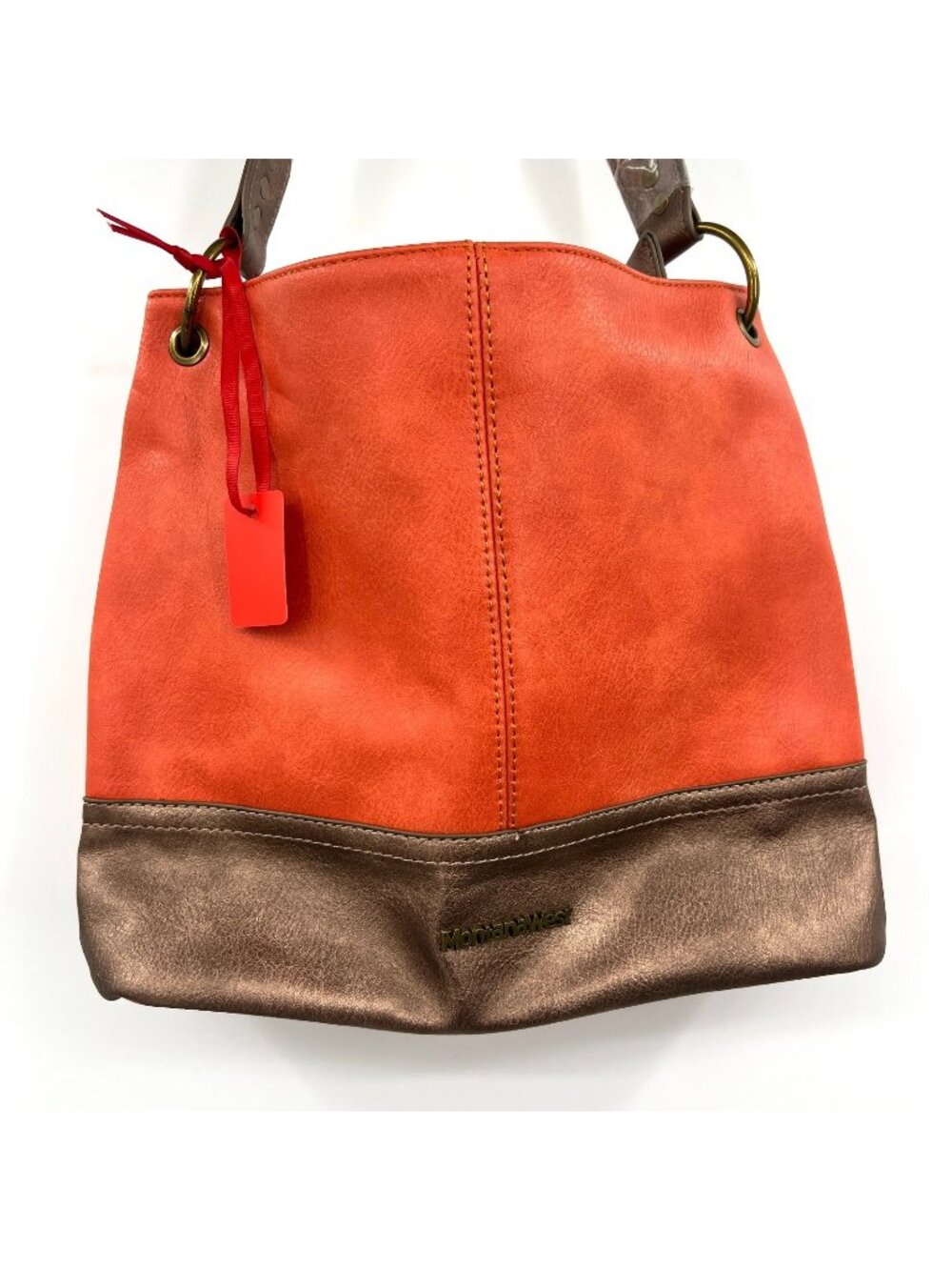 NWT Montana West Orange Bronze Hobo Shoulder Bag
